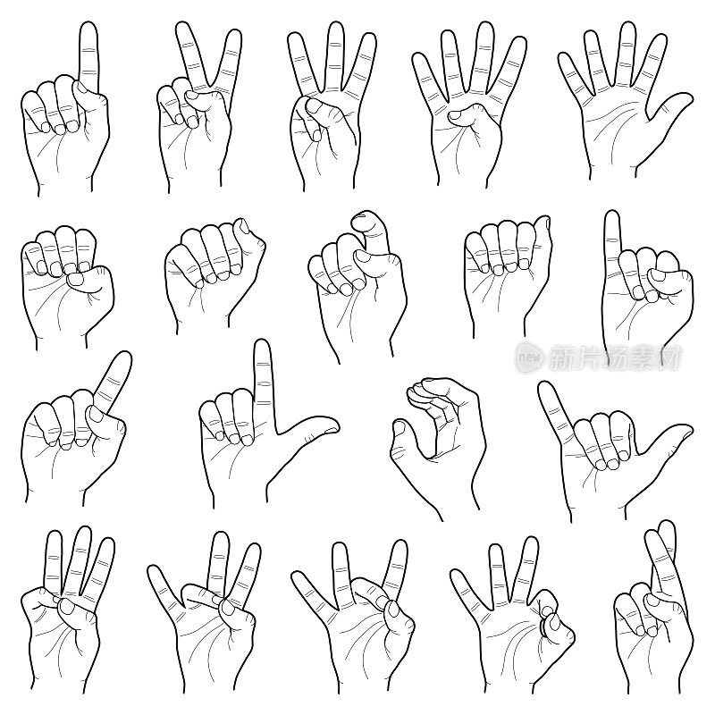 Hand sign language